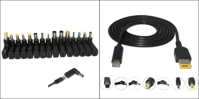 USB-C PD-DC-Anschlussadapter und Kabel