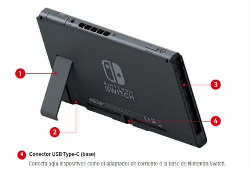 Nintendo-Schalter hinten
